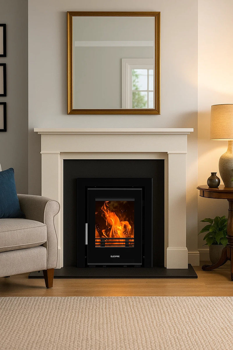 Load image into Gallery viewer, Elcofire Luna Glass Inset Multifuel Stove | 6KW | EFLGW