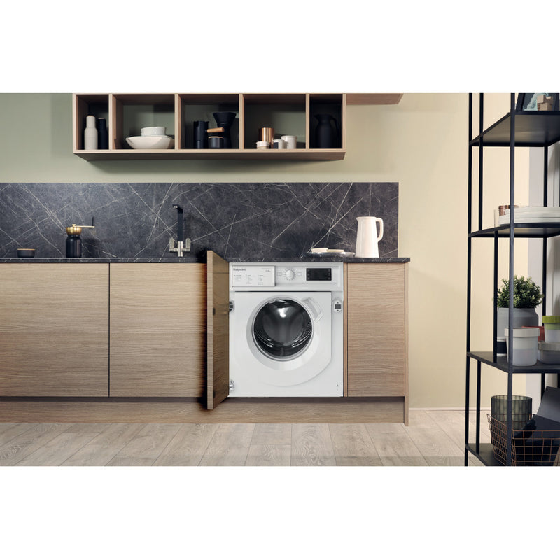 Load image into Gallery viewer, Hotpoint Built-in Anti-stain Washer Dryer | White | 7+5kg | 1400rpm | E/B Rated | BI WDHG 75148 UK N