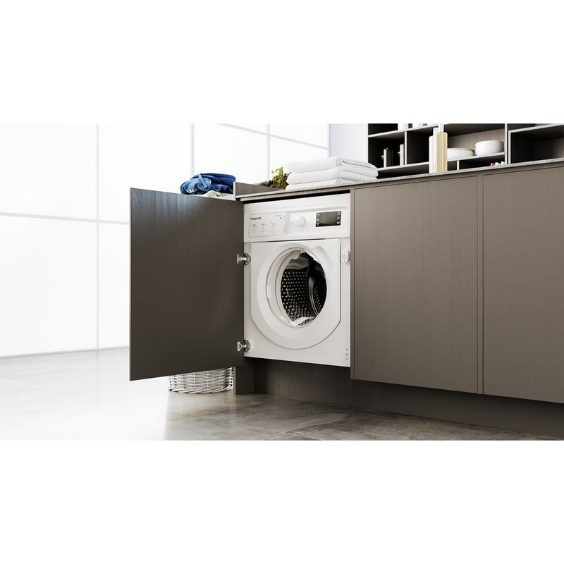 Load image into Gallery viewer, Hotpoint Built-in Anti-stain Washing Machine | White | 9kg | 1400rpm | BI WMHG 91485 UK