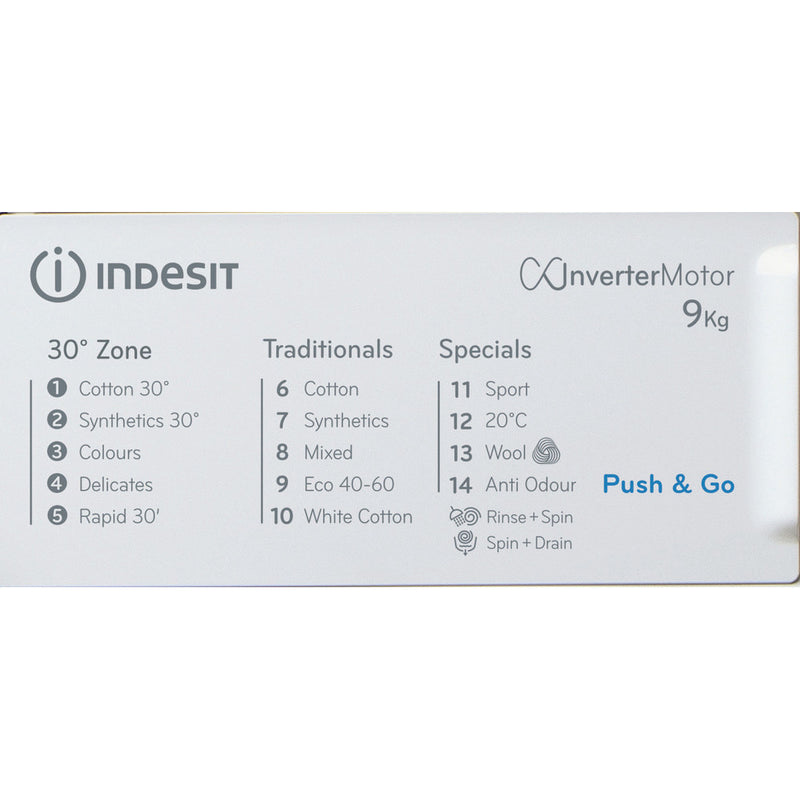 Załaduj obraz do przeglądarki galerii, Indesit Push&Go BI 9kg Integrated Washing Machine | BI WMIL 91485 UK