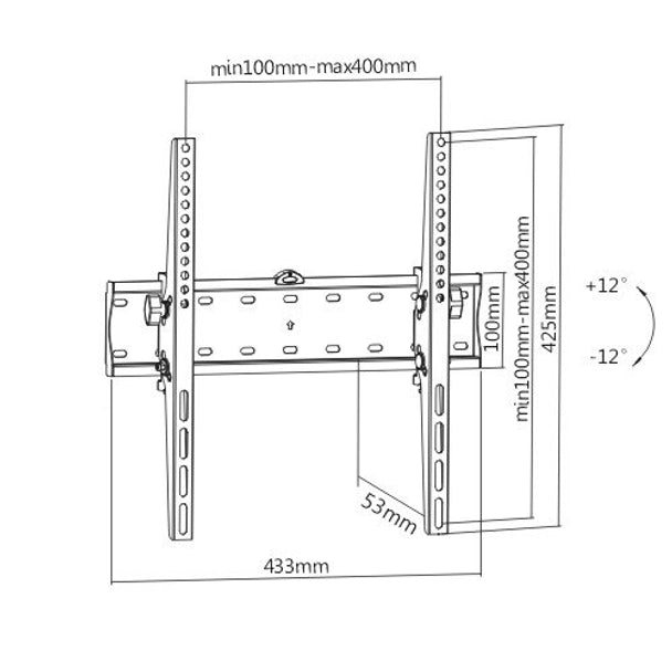 Załaduj obraz do przeglądarki galerii, Brateck 32"-50" TV Wall Mount with Tilt | 013026