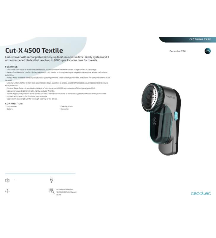 Load image into Gallery viewer, Cecotec Rechargeable Lint Remover | 057486