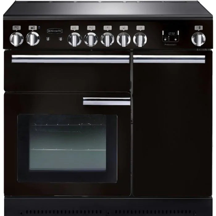 Load image into Gallery viewer, Rangemaster Professional Plus 90 Ceramic Black with Chrome Trim | PROP90ECGB/C