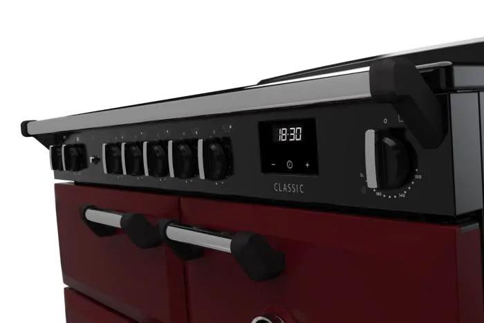 Załaduj obraz do przeglądarki galerii, Rangemaster Classic 100 Induction Bordeaux with Chrome trim | CL100EIPBOR/CM1 14207