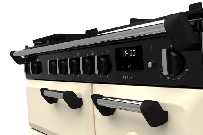 Załaduj obraz do przeglądarki galerii, Rangemaster Classic 90cm | Dual Fuel | Pale Cream with Chrome | 14151 GB/IE | CL90DFPPCR/CM1