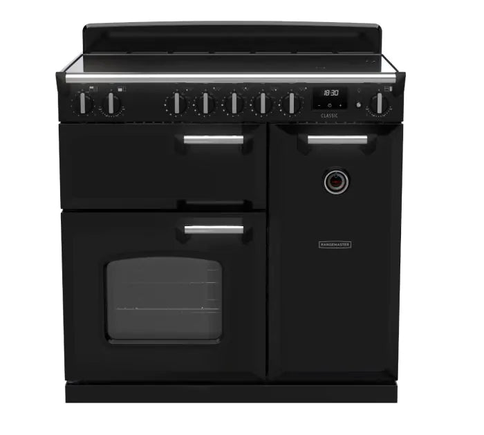 Завантажте зображення в засіб перегляду галереї, Rangemaster Classic 90cm Induction Rangecooker | Black | CL90EIPGBL/CM1