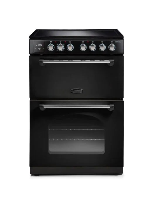 Rangemaster Classic 60cm | Ceramic | Black with Chrome trim | 128100 | CLA60ECBL/C