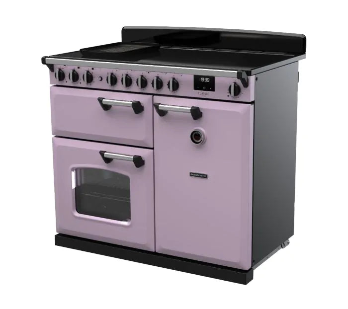 Załaduj obraz do przeglądarki galerii, Rangemaster Classic Deluxe 100 Induction Heather with Chrome Trim | CLDL100EIPHTH/CM1