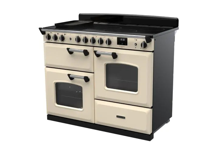Load image into Gallery viewer, Rangemaster Classic Deluxe Oc 110 Induction Pale Cream with Chrome Trim | CLDLO110EIPPCR/CM1