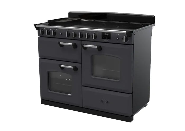 Load image into Gallery viewer, Rangemaster Classic Deluxe Oc 110 Induction Slate with Chrome Trim | CLDLO110EIPSLT/CM1