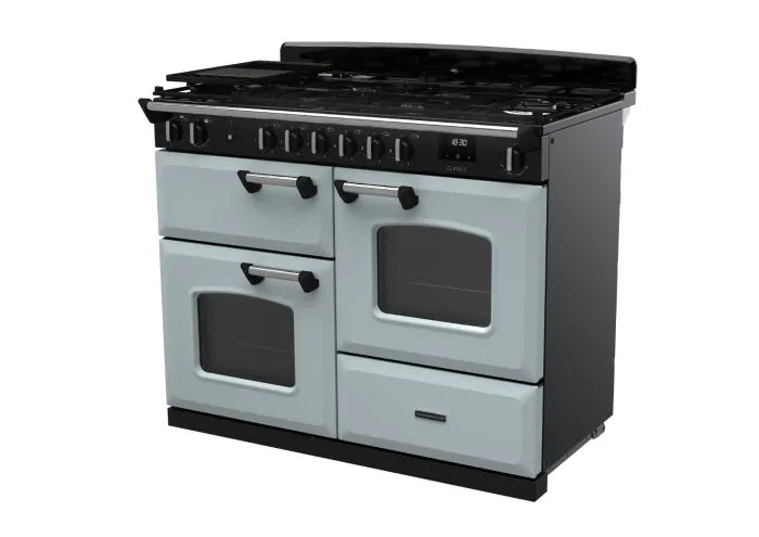Завантажте зображення в засіб перегляду галереї, Rangemaster Classic Oc 110 Dual Fuel Misty Blue with Chrome Trim | CLO110DFPMSB/CM1