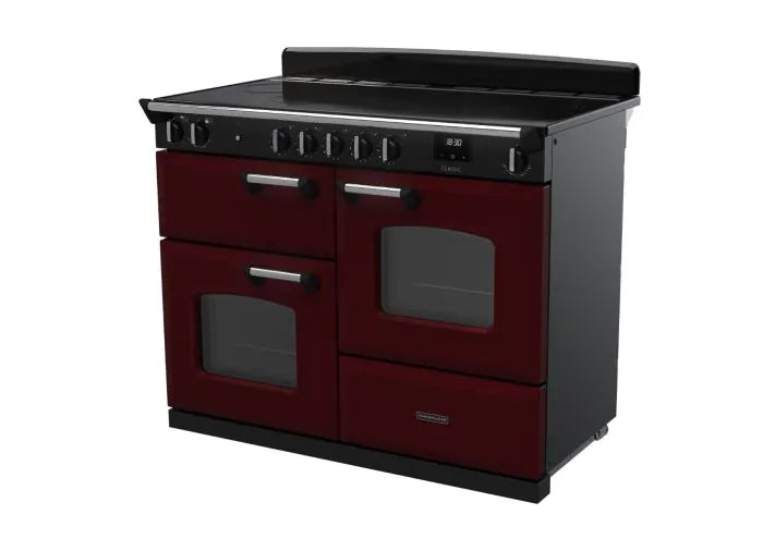 Завантажте зображення в засіб перегляду галереї, Rangemaster Classic Oc 110 Induction Bordeaux with Chrome Trim | CLO110EIPBOR/CM1
