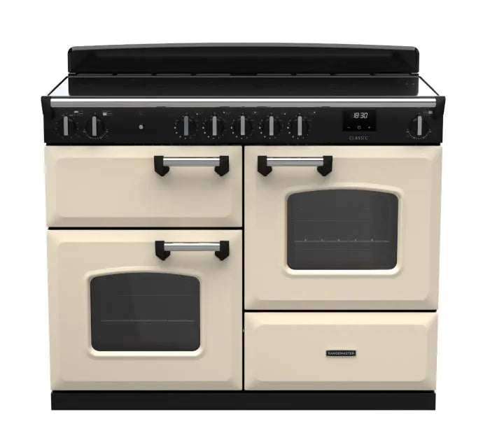 Завантажте зображення в засіб перегляду галереї, Rangemaster Classic Oc 110 Induction Pale Cream with Chrome Trim | CLO110EIPPCR/CM1