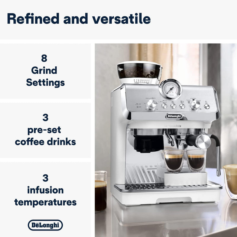 Załaduj obraz do przeglądarki galerii, DeLonghi La Specialista Arte Manual Bean To Cup Coffee Machine | White | 1.3KW | EC9155.W