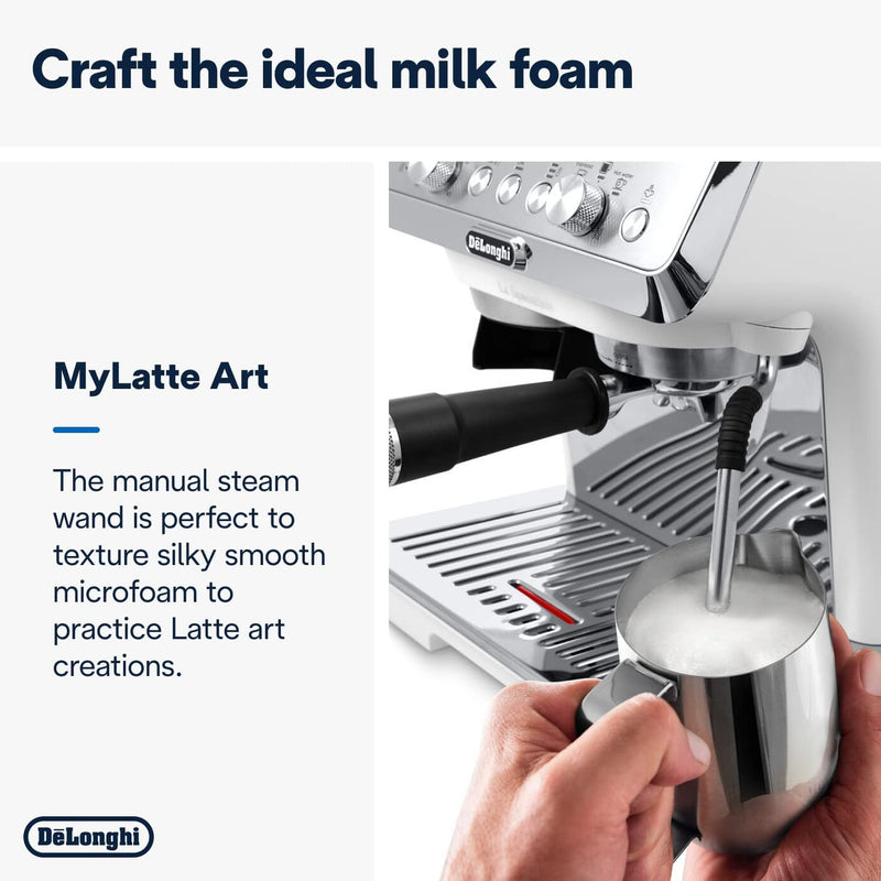 Załaduj obraz do przeglądarki galerii, DeLonghi La Specialista Arte Manual Bean To Cup Coffee Machine | White | 1.3KW | EC9155.W