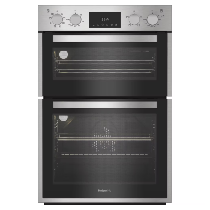 Завантажте зображення в засіб перегляду галереї, Hotpoint Built In Electric Multifunction Double Oven | Stainless Steel | DIH 82D IX