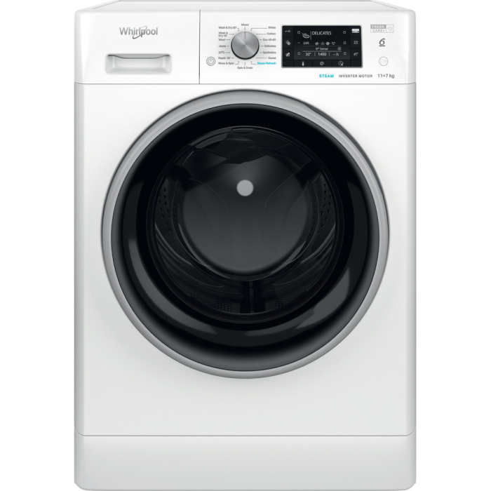 Load image into Gallery viewer, Whirlpool Freestanding FreshCare+ Washer Dryer | White | 11+7kg | D/A Rated | FFWDD 1174269 BSV