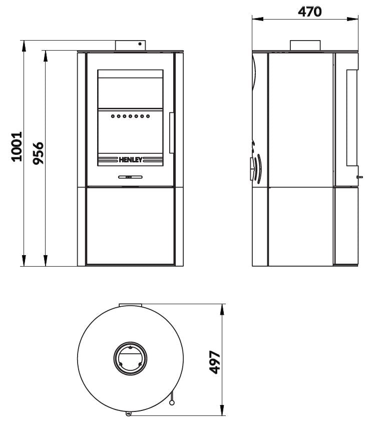 Load image into Gallery viewer, Henley Geneva 5KW With Logstore | Wood Burning | ST455