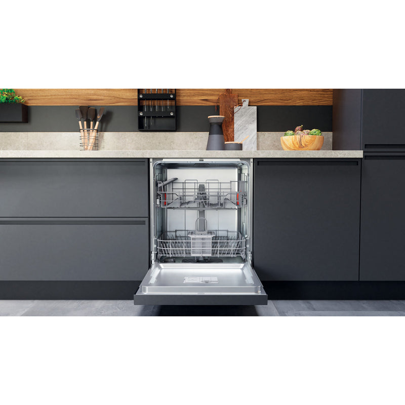Load image into Gallery viewer, Hotpoint Semi Integrated Full Sized Dishwasher | Silver | 14 Place Setting | E Rated | H3B L626 X UK