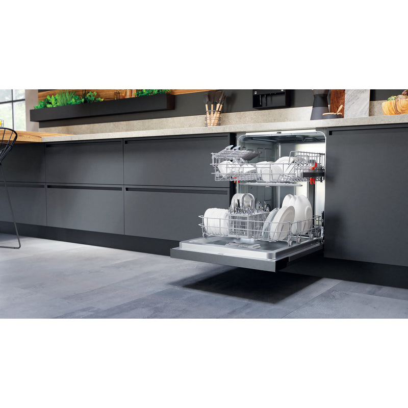Load image into Gallery viewer, Hotpoint Semi Integrated Full Sized Dishwasher | Silver | 14 Place Setting | E Rated | H3B L626 X UK
