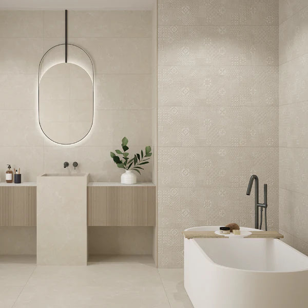 Завантажте зображення в засіб перегляду галереї, Hauteville Tile | Cream Matt | 1.94Y2/1.62m2 | 90x90cm | HUI049