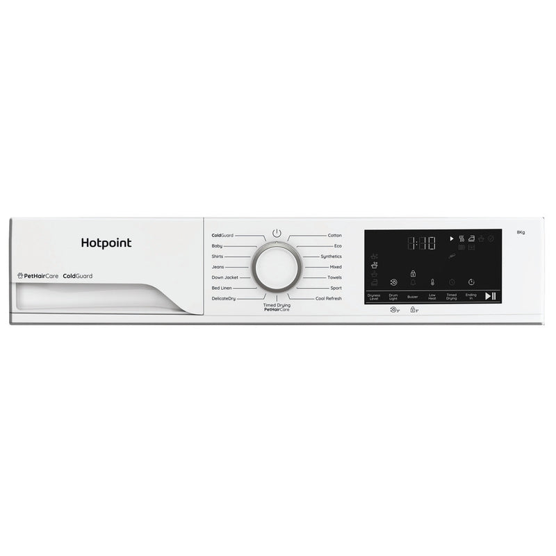 Load image into Gallery viewer, Hotpoint heat pump tumble dryer: freestanding, 8,0kg | HHD D80 WW IRE