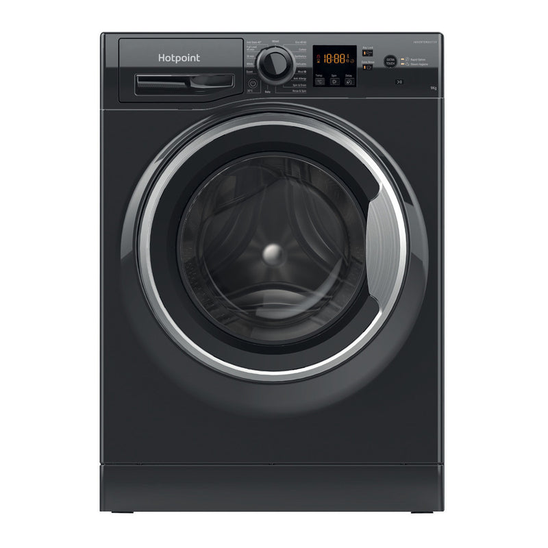 Load image into Gallery viewer, Hotpoint Anti-Stain Washing Machine | Black | 9kg | 1400rpm | A Rated | HNR9 W64 BS IRE