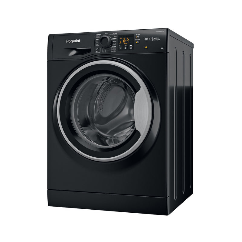 Load image into Gallery viewer, Hotpoint Anti-Stain Washing Machine | Black | 9kg | 1400rpm | A Rated | HNR9 W64 BS IRE