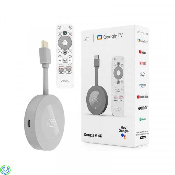 Load image into Gallery viewer, Google TV 4K Dongle | WiFi & RJ45 | HDR+ | Smart Remote | 2GB RAM 32GB | 034908