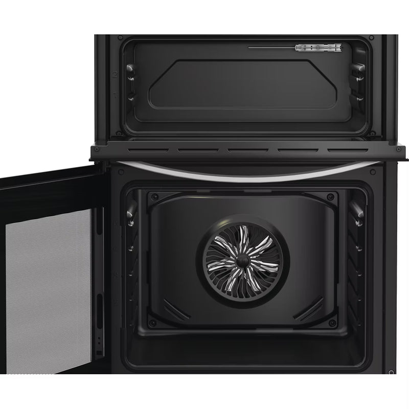 Load image into Gallery viewer, Indesit 60cm Electric Double Cooker | 69L + 36L | Easy Clean Enamel | Black | IDE6VMB