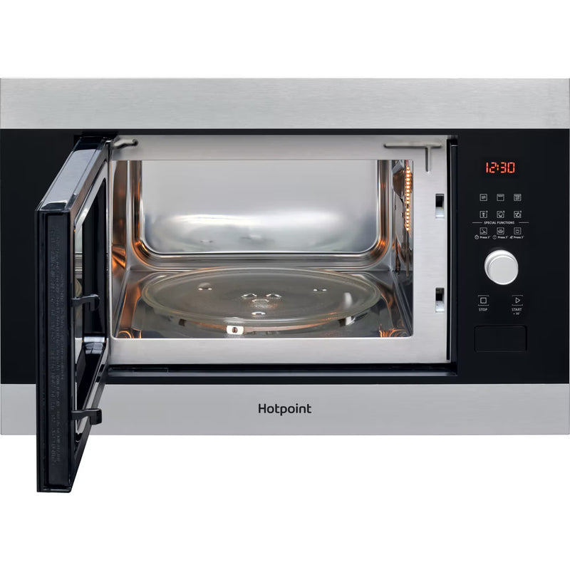 Załaduj obraz do przeglądarki galerii, Hotpoint Built-In Microwave with Grill | 25L | Stainless Steel | MF25GIXH