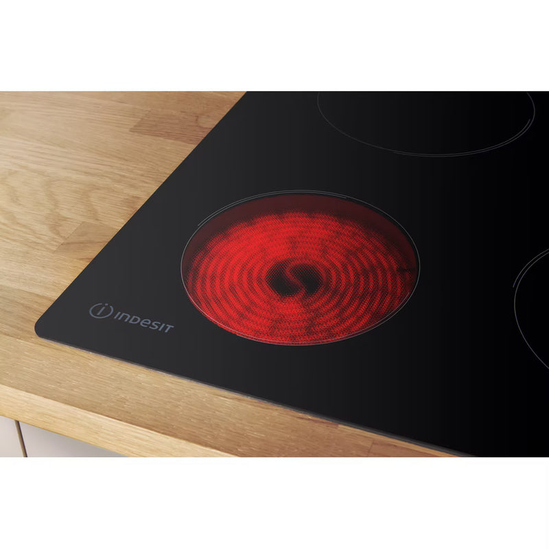 Load image into Gallery viewer, Indesit 60cm 9 Levels Electric Ceramic Hob | Black | Touch Control | 4 Zones with Residual Heat Indicator and Timer | RI161C
