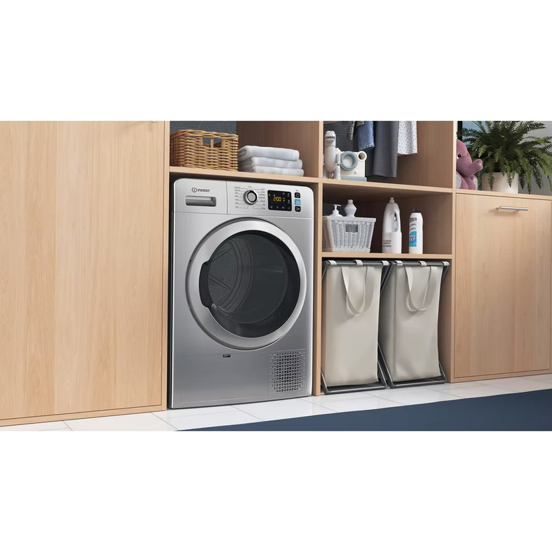 Завантажте зображення в засіб перегляду галереї, Indesit Heat Pump Tumble Dryer | Freestanding | 9kg | Silver | YTM1192SSXUK