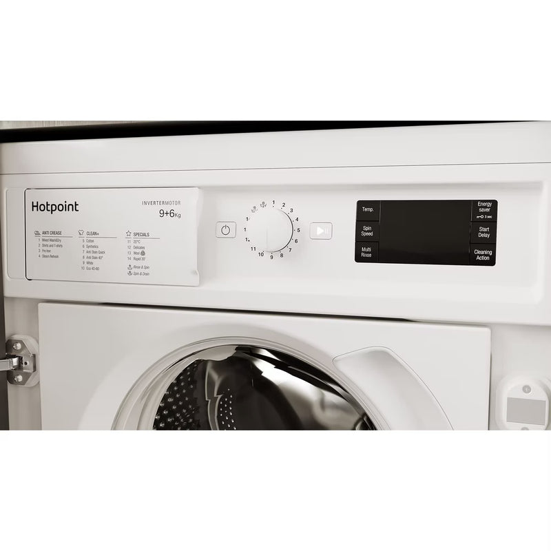 Load image into Gallery viewer, Hotpoint Integrated Washer Dryer | 9kg Wash | 6kg Dry | 1400 Spin | Anti-Stain | Steam Refresh| BIWDHG961485