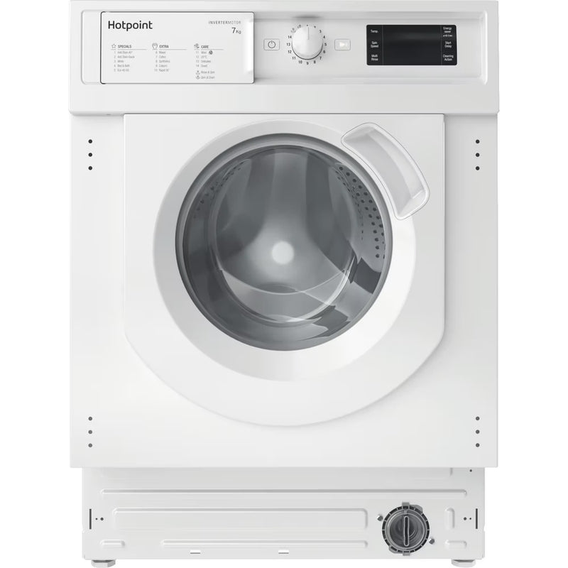 Load image into Gallery viewer, Hotpoint 7kg Integrated Washing Machine | 1400 RPM | Anti-Stain | Wool Care | White | BIWMHG71483UKN