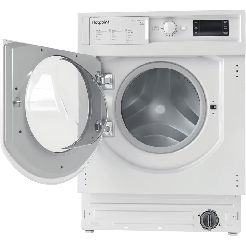 Load image into Gallery viewer, Hotpoint 7kg Integrated Washing Machine | 1400 RPM | Anti-Stain | Wool Care | White | BIWMHG71483UKN