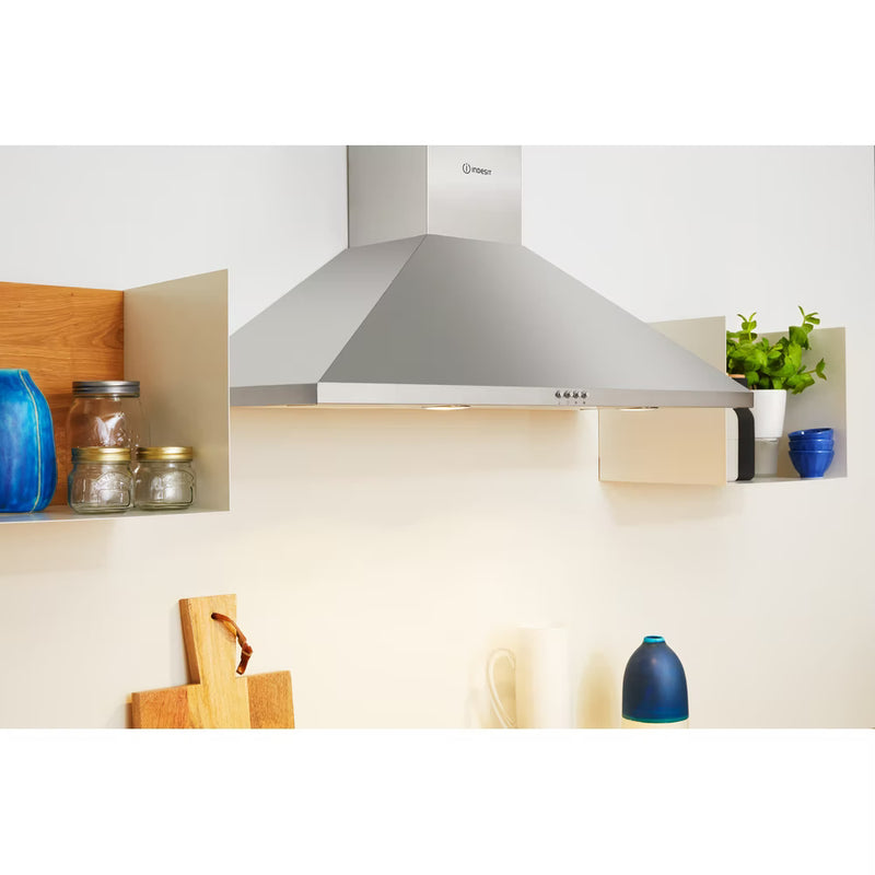 Load image into Gallery viewer, Indesit 90cm Chimney Cooker Hood | Stainless Steel | IHPC95LMX