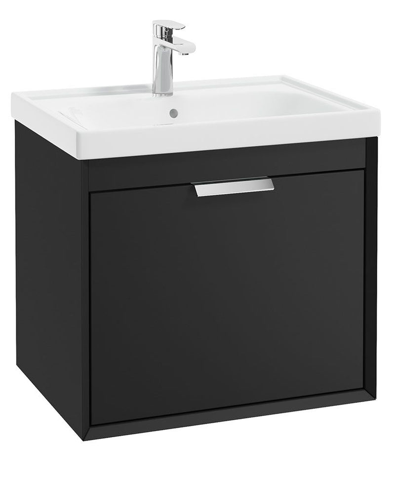 Załaduj obraz do przeglądarki galerii, Sonas Fjord vanity unit matt black Brushed Chrome Handle