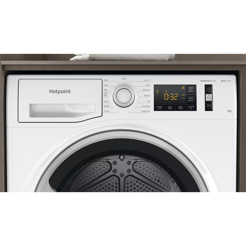 Завантажте зображення в засіб перегляду галереї, Hotpoint Heat Pump Tumble Dryer | A++ Energy | Sensor Drying | White | NTSM1192SKUK