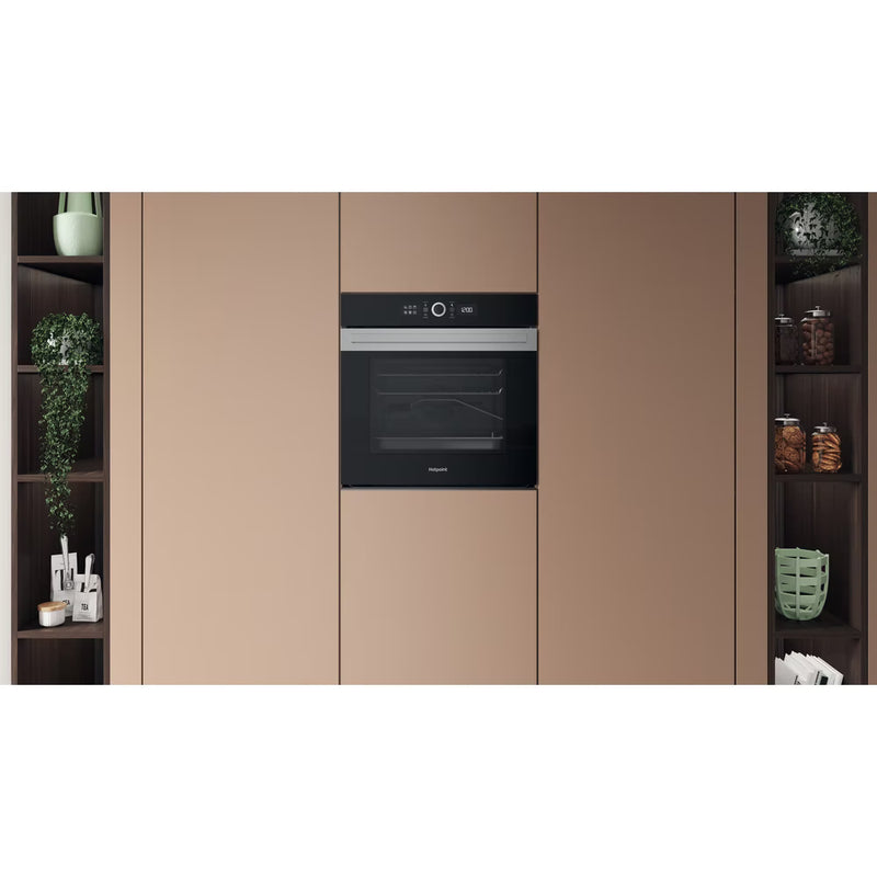 Załaduj obraz do przeglądarki galerii, Hotpoint Class 5 Single Fan Oven | Dual Clean (Pyro & Hydro) | 73L | A+ | Stainless Steel | HOI5S8PM0XUK