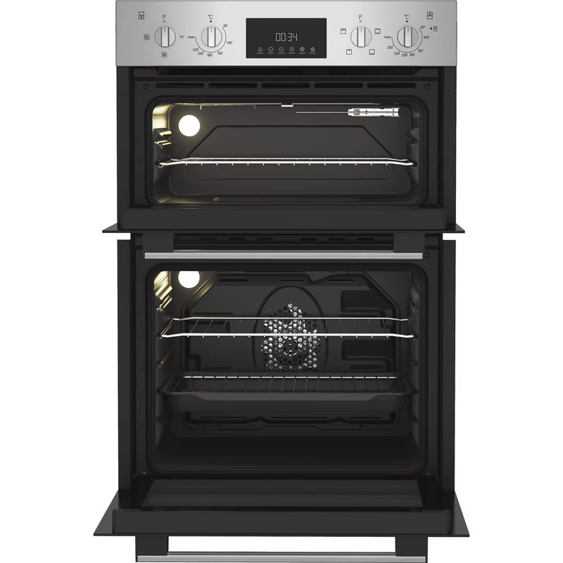 Załaduj obraz do przeglądarki galerii, Indesit Built-In Electric Double Oven | 69L + 36L | Stainless Steel | Twin Grill | Enamel | DII10DIX