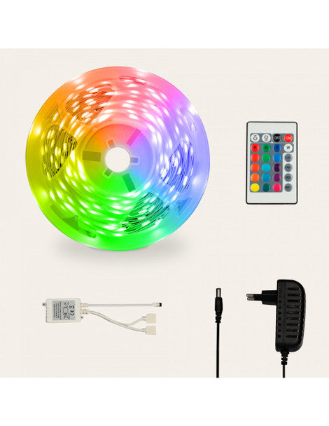Load image into Gallery viewer, KSIX Coloured Led Strips RGB Pack 2x5m Remote Control | 116808
