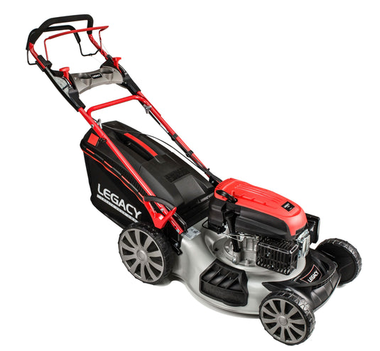 legacy self propelled lawnmower in red and black, 21"/51cm, 196cc