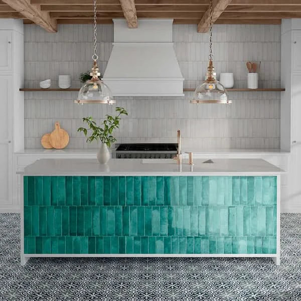 Load image into Gallery viewer, London Tile | Turquoise | 0.59Y2/0.495m2 | 7.5x30cm | HKL06