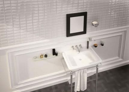 Завантажте зображення в засіб перегляду галереї, metro tile in white glossy, 7.5x15cm on the wall