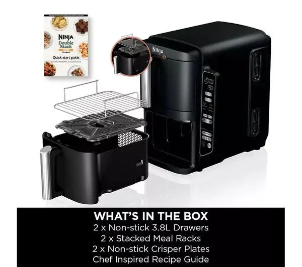 Load image into Gallery viewer, Ninja Double Stack 2-Drawer Air Fryer | 7.6L | Black | SL300UK
