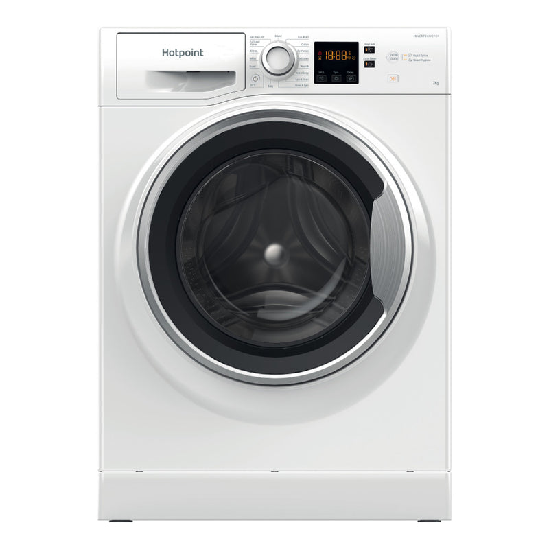 Load image into Gallery viewer, Hotpoint Anti-stain Washing Machine | White | 7kg | 1400rpm | A Rated | NSWE 7469 WS UK