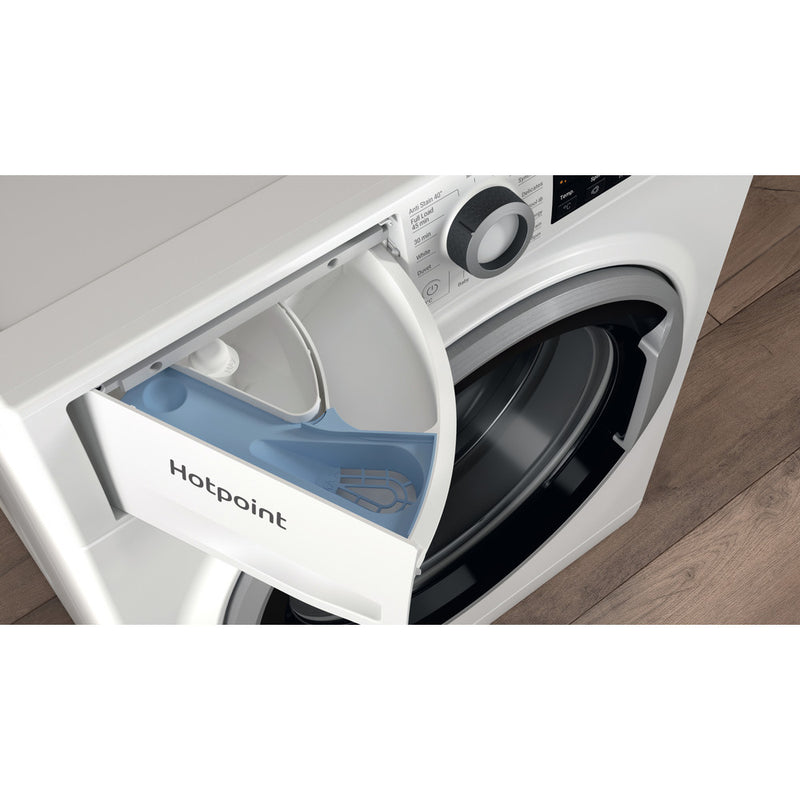 Load image into Gallery viewer, Hotpoint Anti-stain Washing Machine | White | 8kg | 1400rpm | A Rated | NSWE 846 WS UK