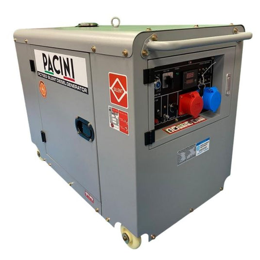Pacini 7.5KVA Diesel Power Generator | 12HP | 1 and 3 Phase Output| PC75S3