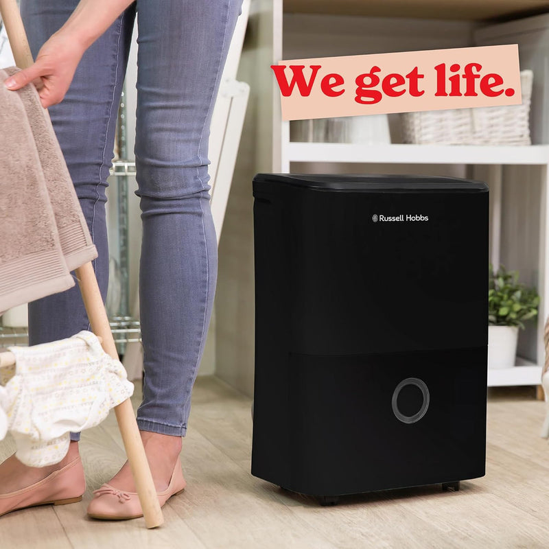 Завантажте зображення в засіб перегляду галереї, Russell Hobbs Dehumidifier | 20L | Black | RHDH2002B